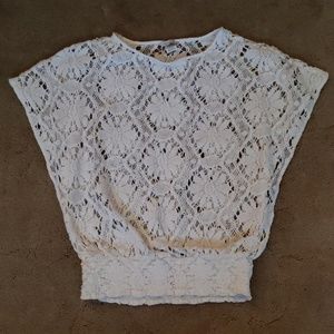 Trina Turk Flower Netting Blouse